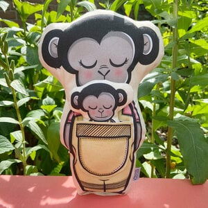 Aapje knuffel - canvas