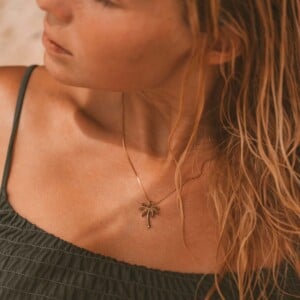 Oceaan ketting palmboom goud