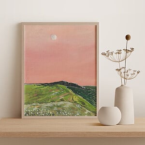 Roze lucht zonsondergang Pink Sky Sunset A4 Art Print / Pink Sky Sunset Art Print A4