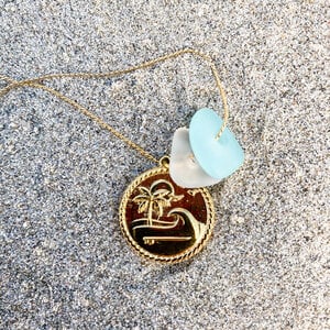 Zeeglas island vibes ketting goud