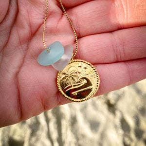 Zeeglas island vibes ketting goud