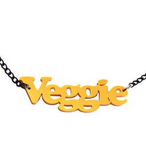Veggie! naamketting (goud)