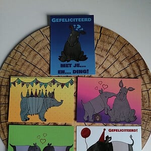 Set 5 kaarten Tapir