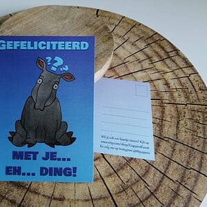 Kaart Gefeliciteerd met je ding