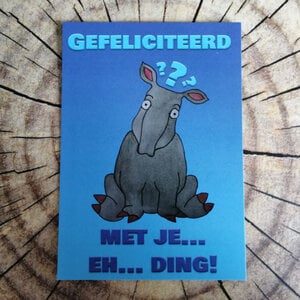 Kaart Gefeliciteerd met je ding