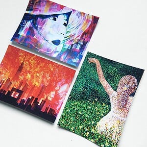 Set abstracte kunst postkaarten