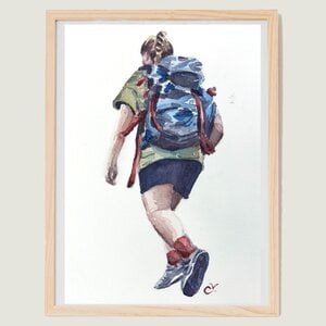 Aquarel: Let's walk!