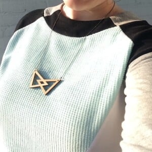 Alternative view of Geometrische houten ketting