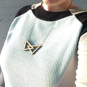 Alternative view of Geometrische houten ketting