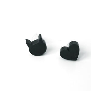 Alternative view of Hartje katten oorbellen <3