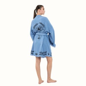 Forever Short Kimono-Blauw