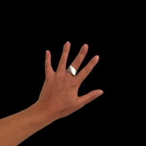 Strakke ring in zilver