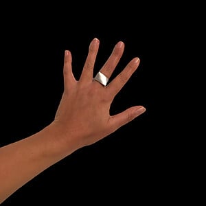 Strakke ring in zilver