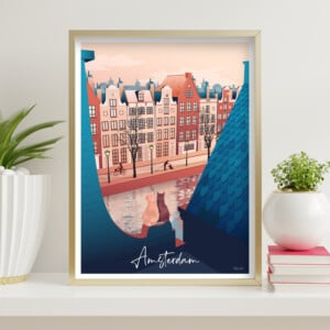 Alternative view of Print Amsterdam Houses - A4, 30x40cm