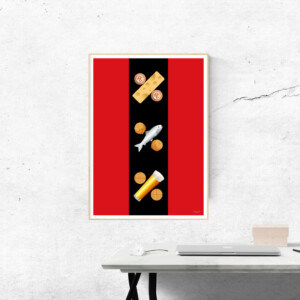 Print Amsterdam, Flag - A4, 30x40cm