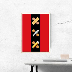 Print Amsterdam, Flag - A4, 30x40cm