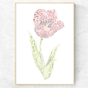 Print Tulip with Dutch shapes - A4, 30x40cm