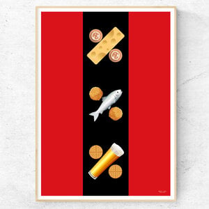 Print Amsterdam, Flag - A4, 30x40cm