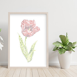 Print Tulip with Dutch shapes - A4, 30x40cm