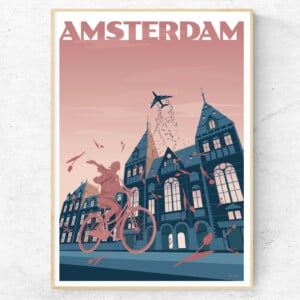 Print Amsterdam, Rijksmuseum - A4, 30x40cm