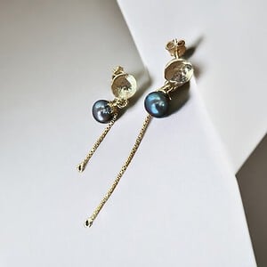 Leuke asymmetrische oorbellen in verguld zilver
