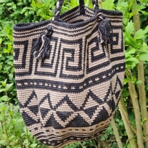 Tas, gehaakt 100% katoen, Oud-Grieks