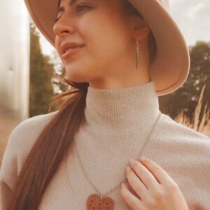 Hart houten ketting
