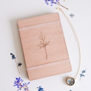 A5 Droog Bloemen Pers DIY Kit met Drijvende Ketting Goud