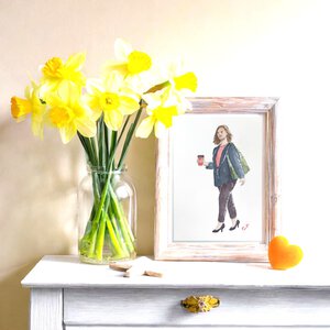 Aquarel A5 Onderweg met coffee-to-go