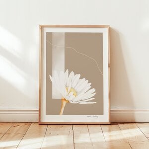 Geboortebloem April Madelief Fine Art Print