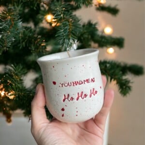 Handgemaakte Keramiek - Sojawaskaars - Kerst