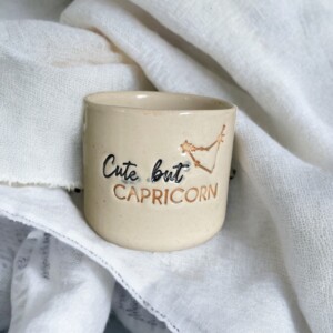 Handgemaakte Keramiek - Sojawaskaars - Schattig maar Steenbok