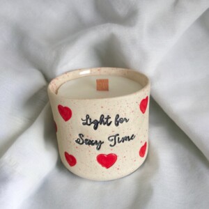 Handgemaakte Keramiek - Sojawaskaars - Sexy tijd