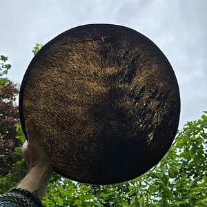 sjamanendrum 45 cm paard, moerbei en chalcociet in koe