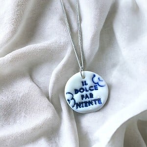 Handgemaakte  Porselein - Ketting - il Dolce far Niente