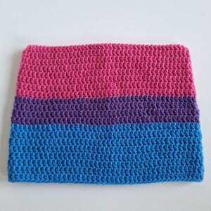 Gehaakte muts 'Bisexual flag'