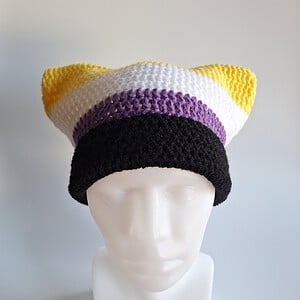 Gehaakte muts | Non-binary vlag