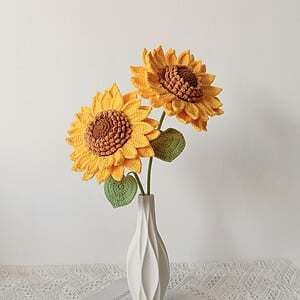 handgemaakt gehaakt groot zonnebloemen