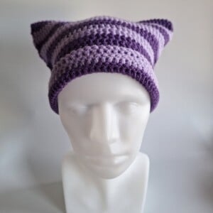 Gehaakte muts 'Purple & Lilac'