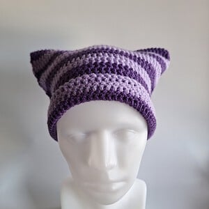 Gehaakte muts 'Purple & Lilac'