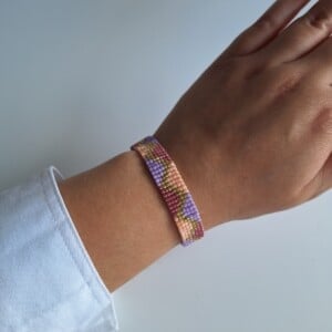 Geweven kralen armband 'Candy braid'