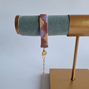 Geweven kralen armband 'Candy braid'