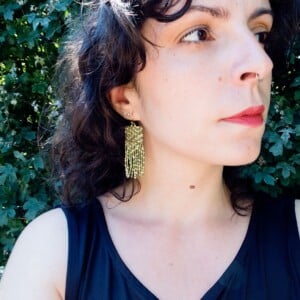 Golden Hour | Handgeweven Kralenoorbellen met Miyuki Kralen