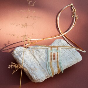 Mint Mélange | Handgeweven Kralen Ketting – Artisanal Sieraad met Japanse Kralen