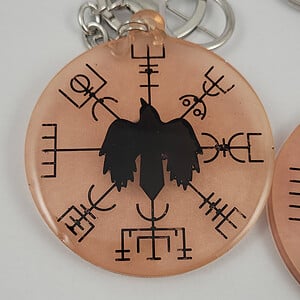 Noorse cirkel raaf sleutelhanger