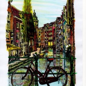 Schilderij Amsterdam Spooksteeg Oudezijds Achterburgwal
