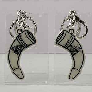 Viking Triquetra glow in the dark drink hoorn sleutelhanger