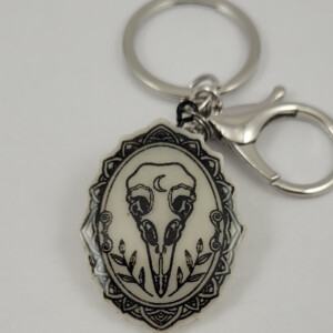 Vogel schedel sleutelhanger