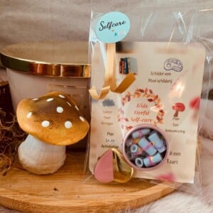2 mini selfcare jars met positieve quotes Herfst