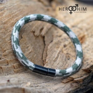Armband van Textielsnoer - Army
